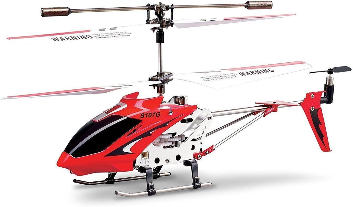 Red R/C Helicopter with Gyro Q4816