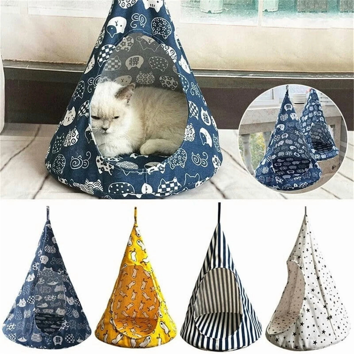 Blue Cat Hammock Bed T87776