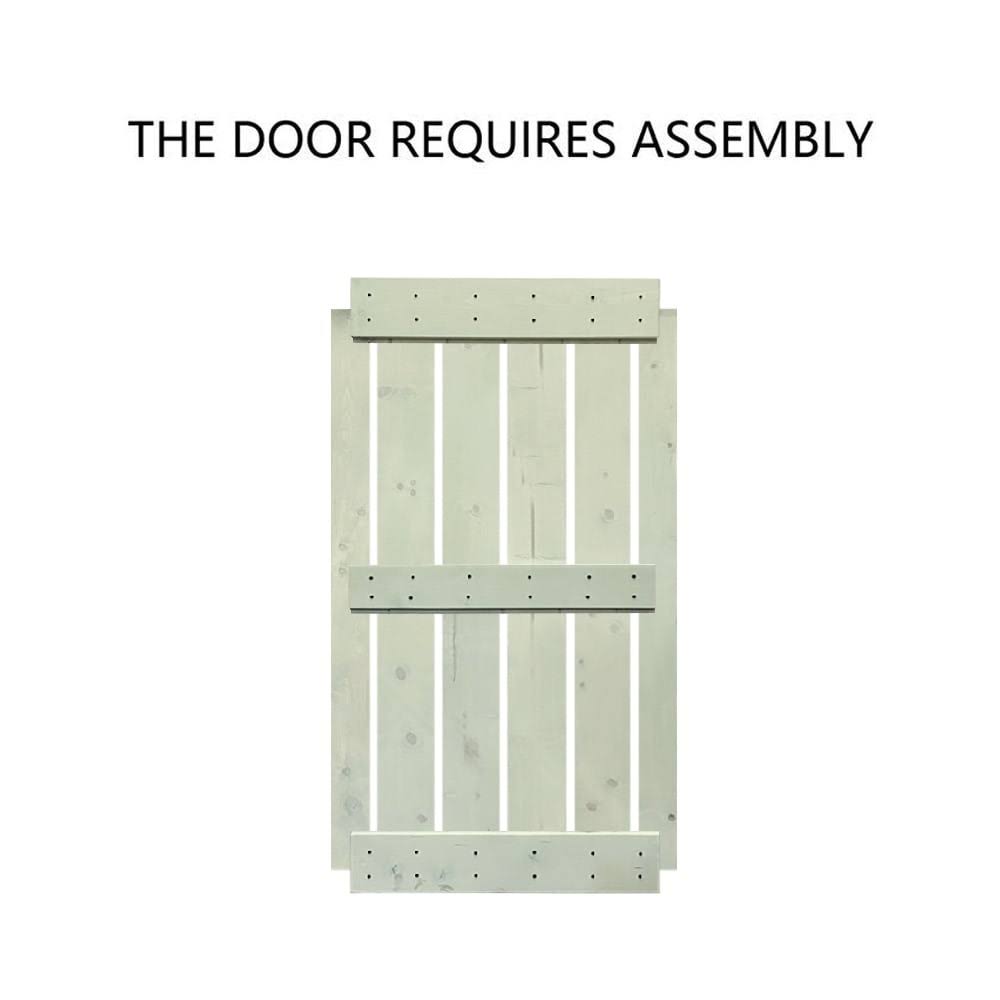 Charcoal Black Solid Wood Interior Sliding Barn Door C920