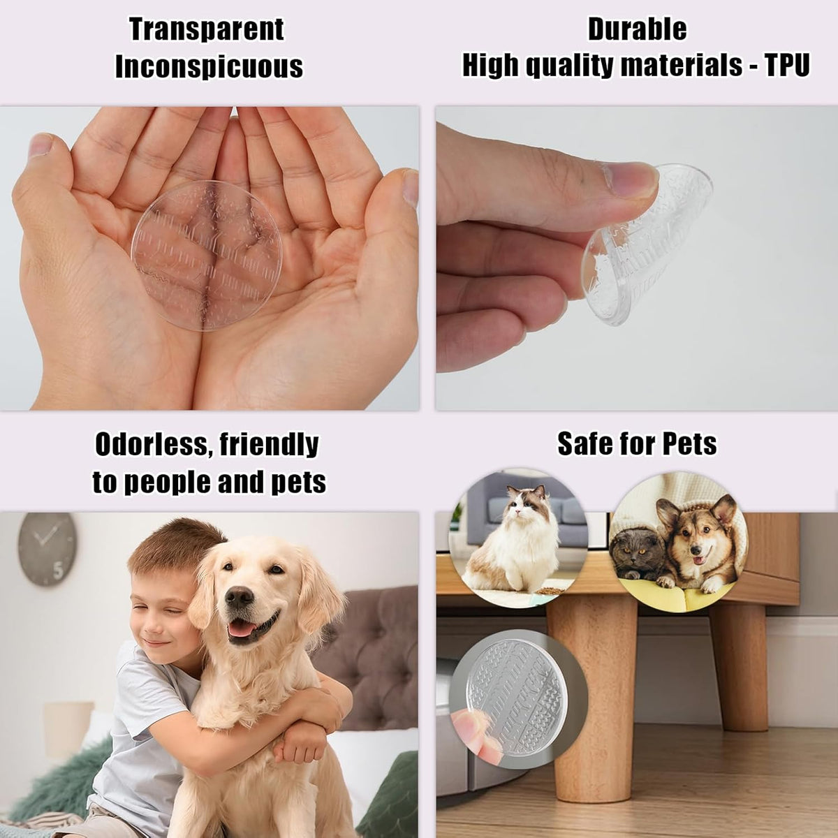 12 PCS Clear Non Slip Furniture Pads S131