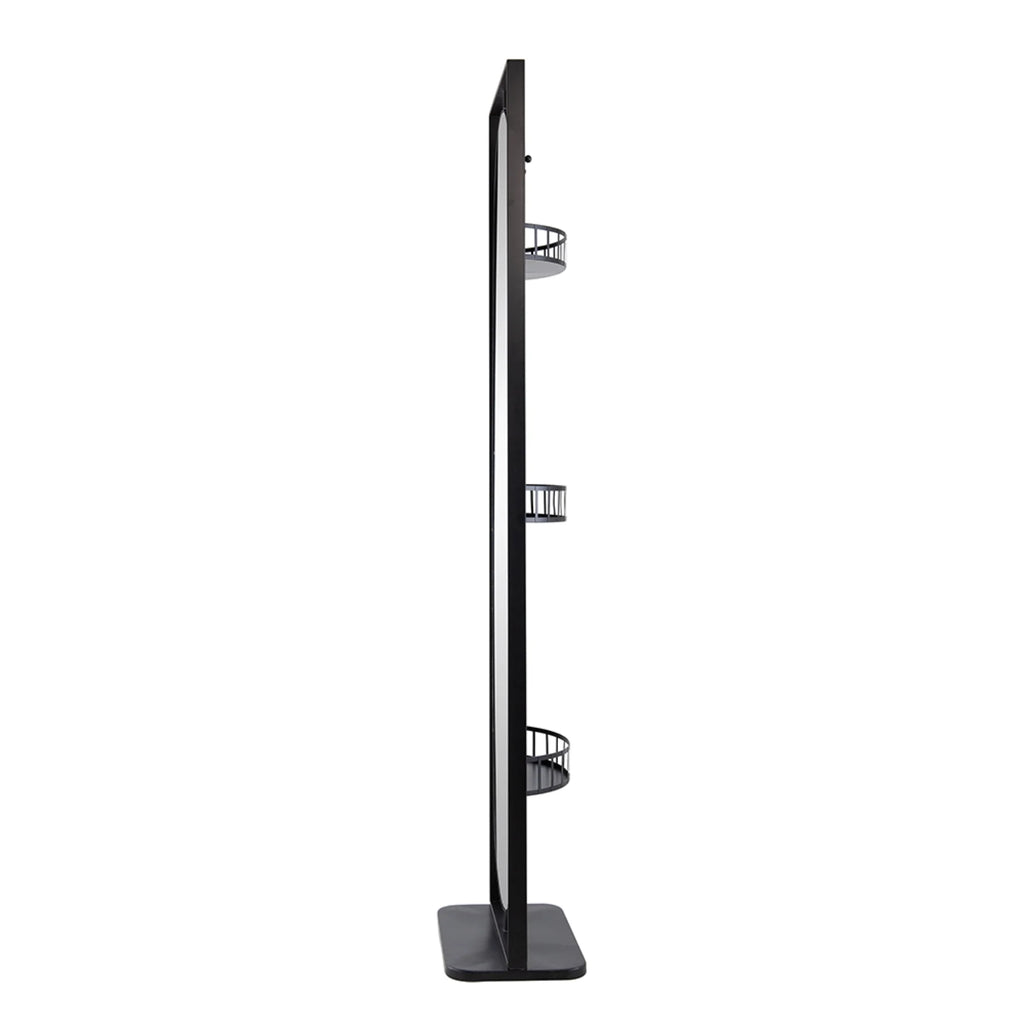 Black Rectangular Full Length Stand Mirror Z33543