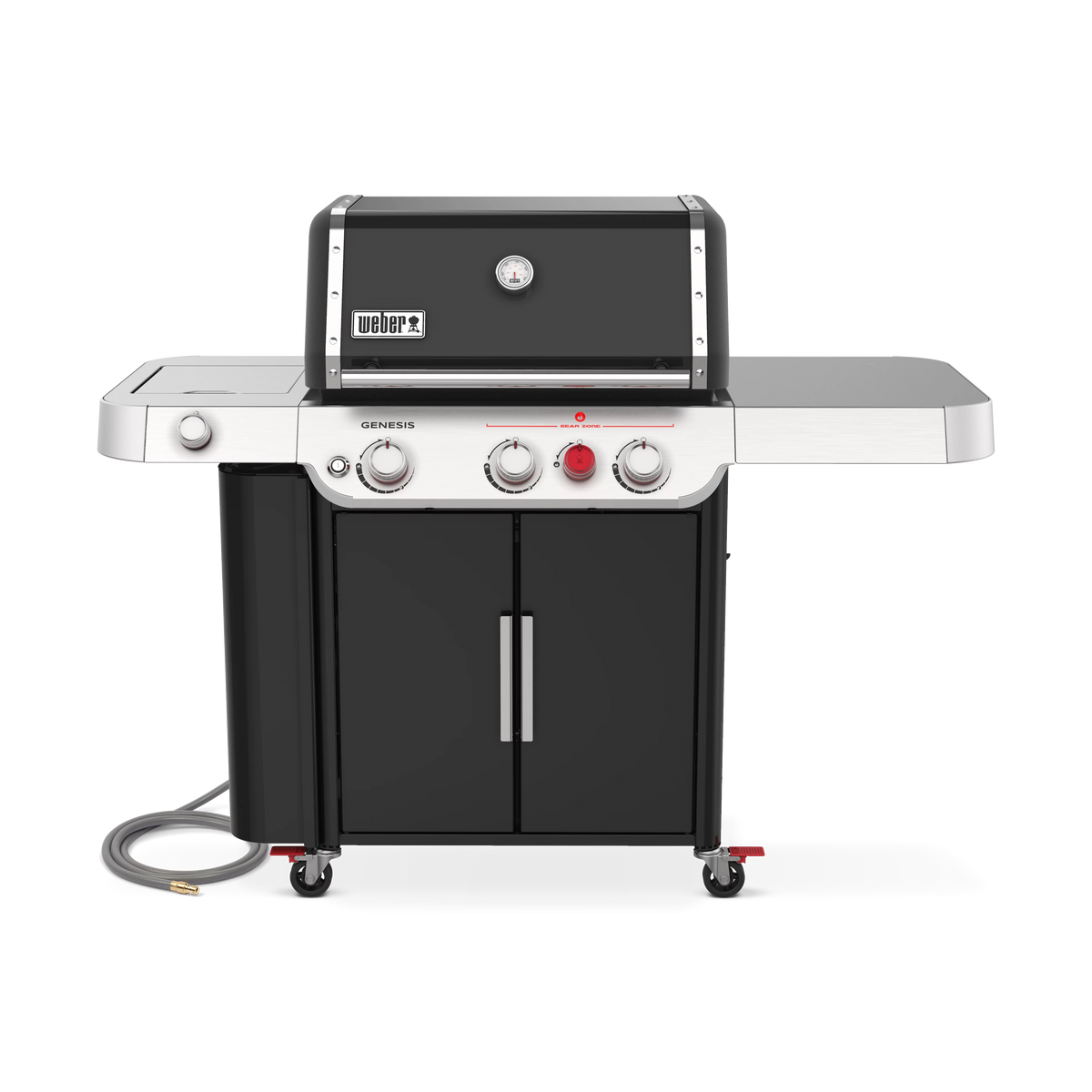 Black 3-Burner Natural Gas Grill with Side Burner P85344