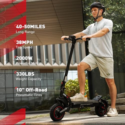 Electric Scooter with Cruise Control, Dual Suspensions, Foldable W3359