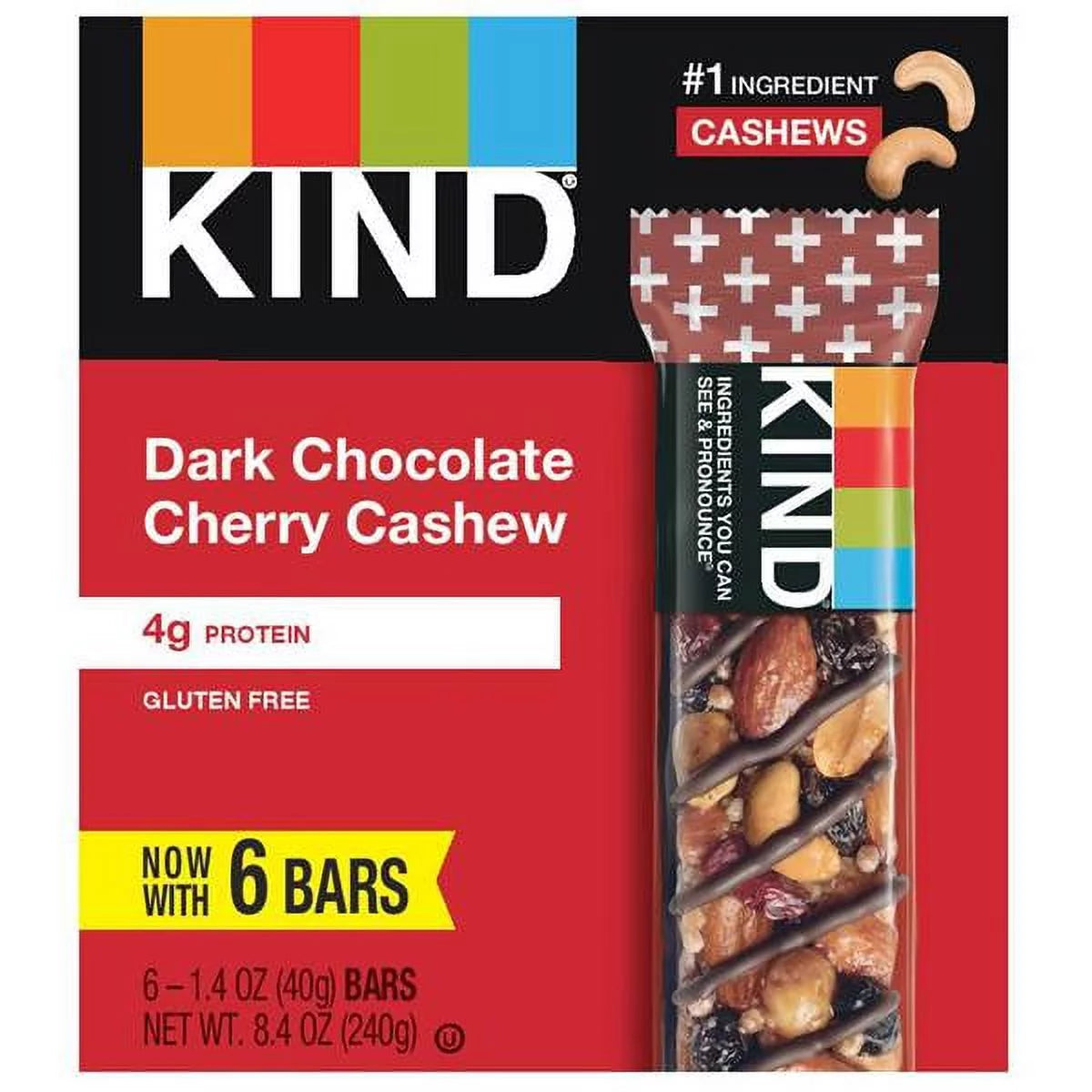 Dark Chocolate Cherry Cashew Bars Pack of 24 D1857