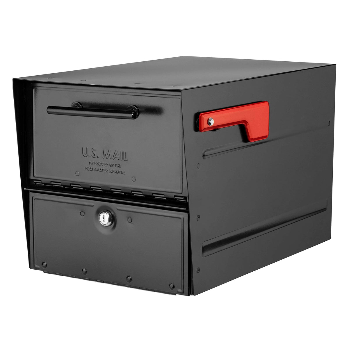 Black Locking Mailbox W95256