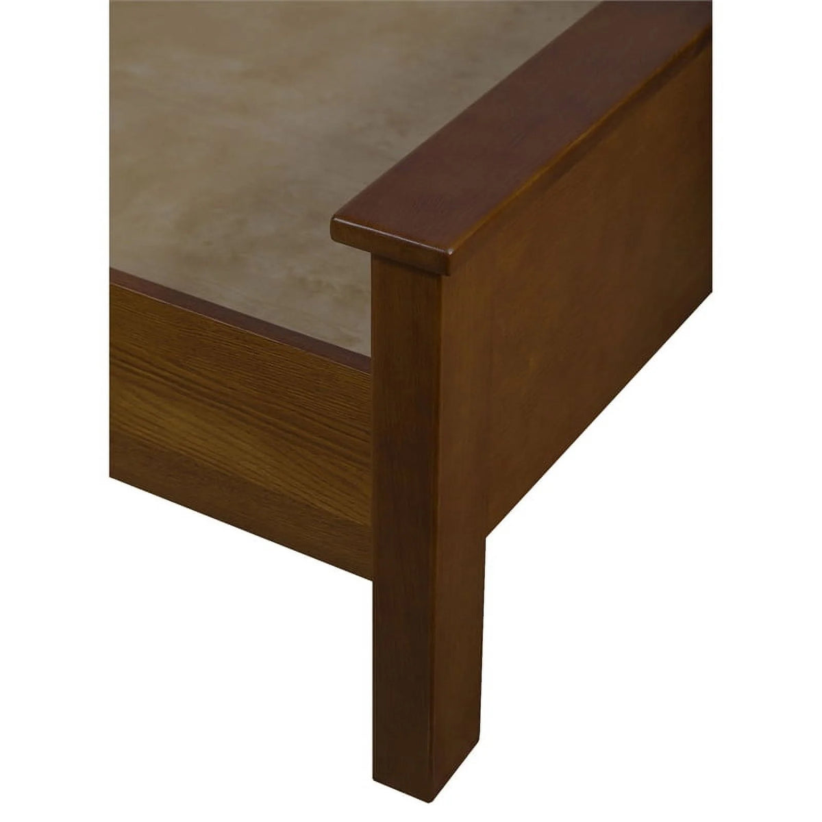 Solid Wood King Panel Bed in Walnut O4522