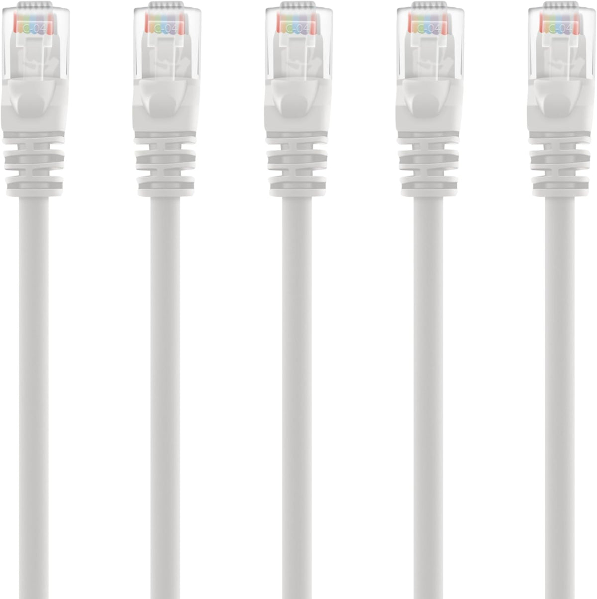 Cat 6 Ethernet Cable 5 ft (24-Pack) White J597644