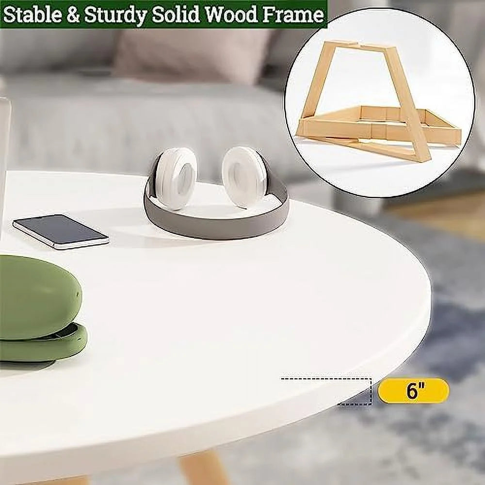 Solid Wood Round Coffee Table 28'' White T394