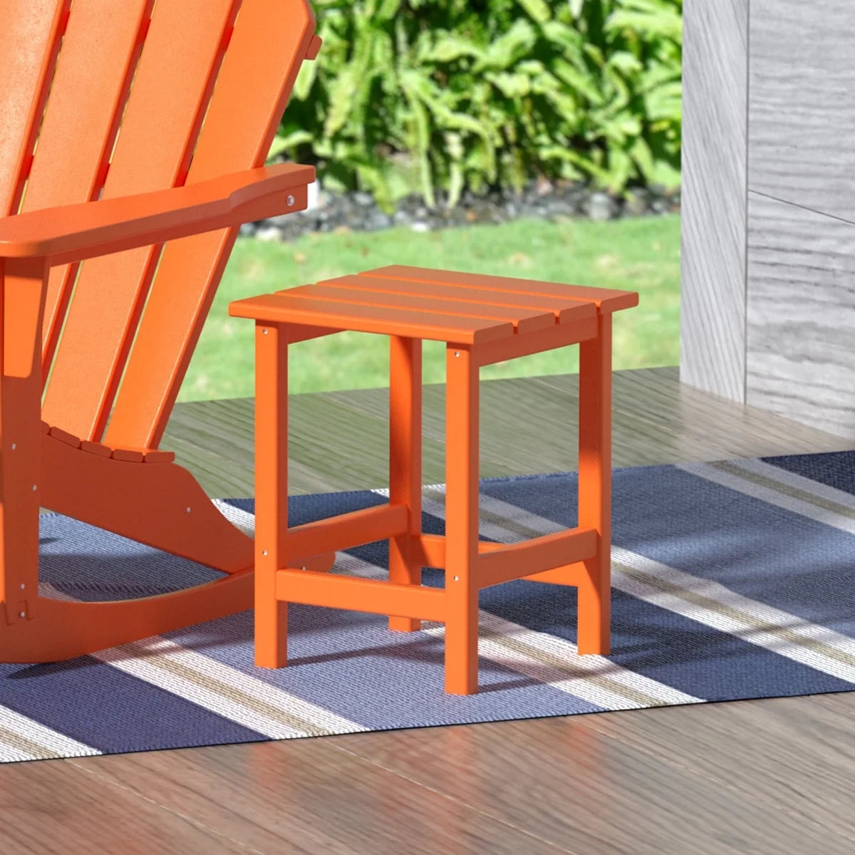 Dark Brown Plastic Outdoor Side Table Q1951