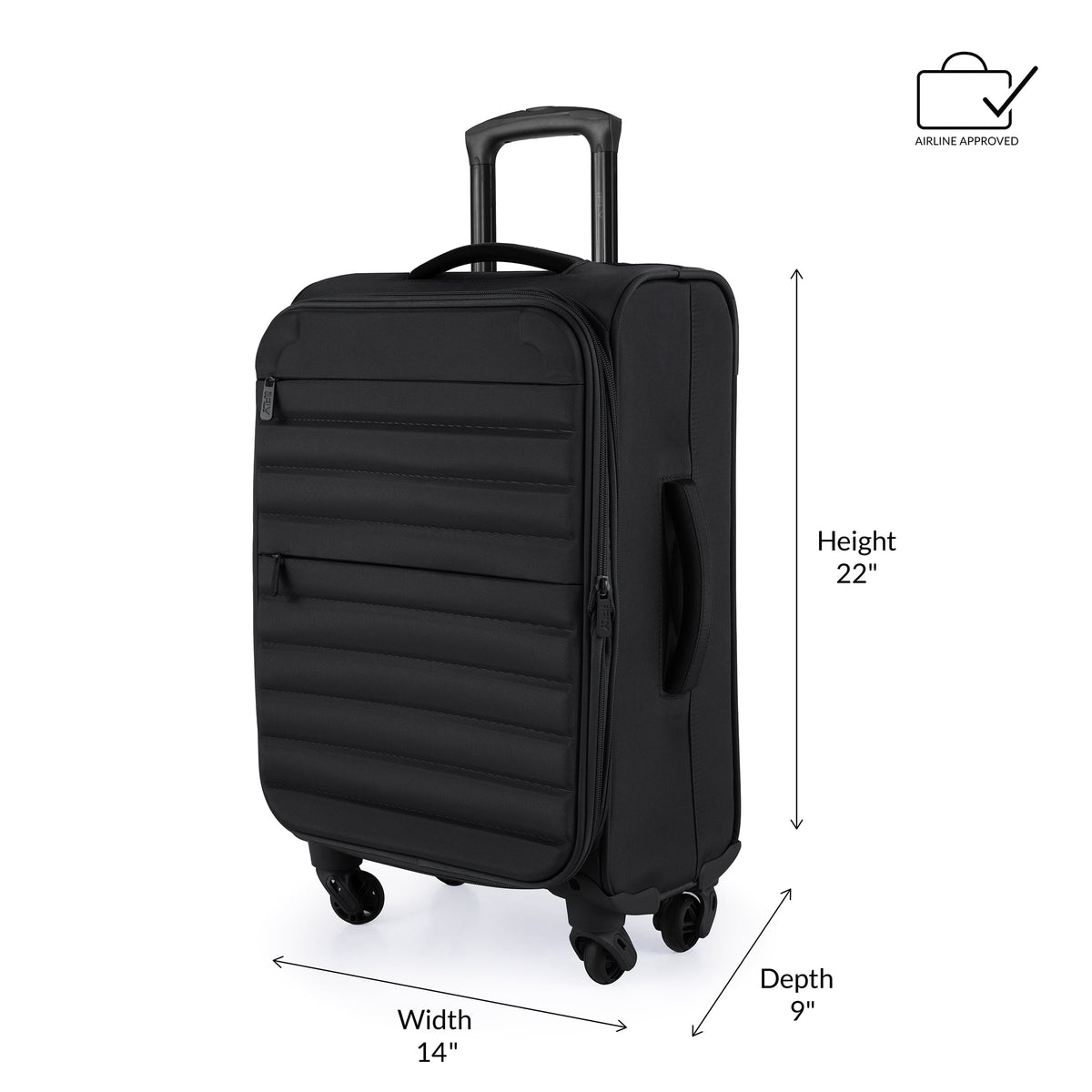 3-Piece Softside Luggage Set, Black G35880