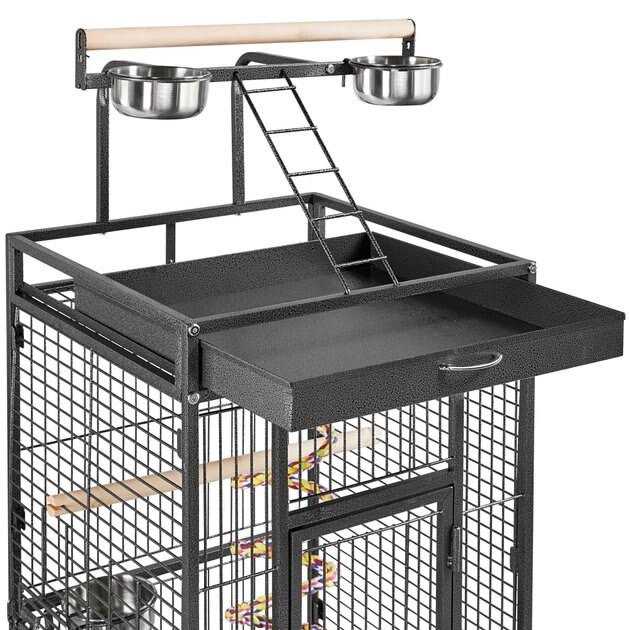 61-in Rolling Parrot Cage & Playtop D515