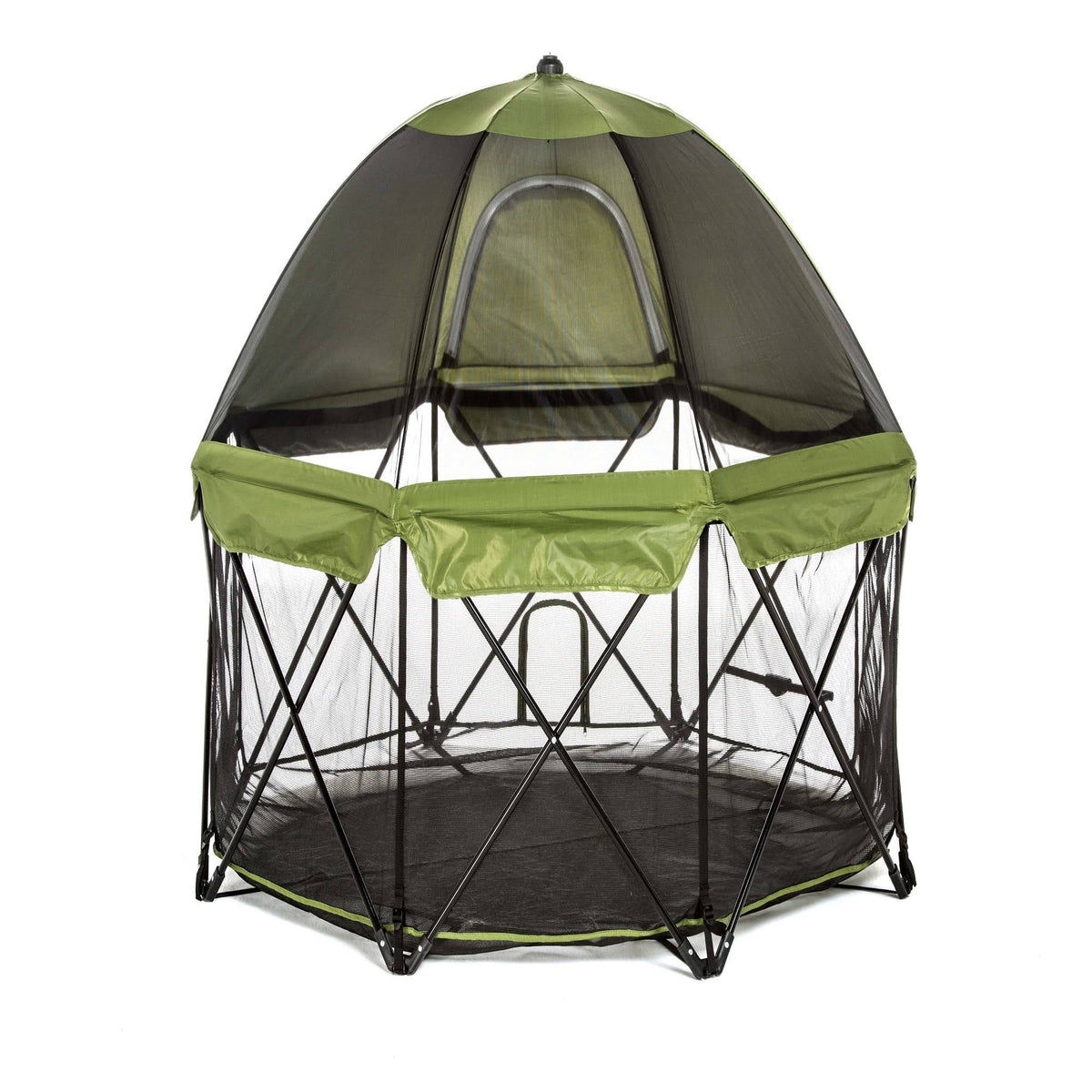 Green Eight Panel Pet Pen with Canopy Y622010