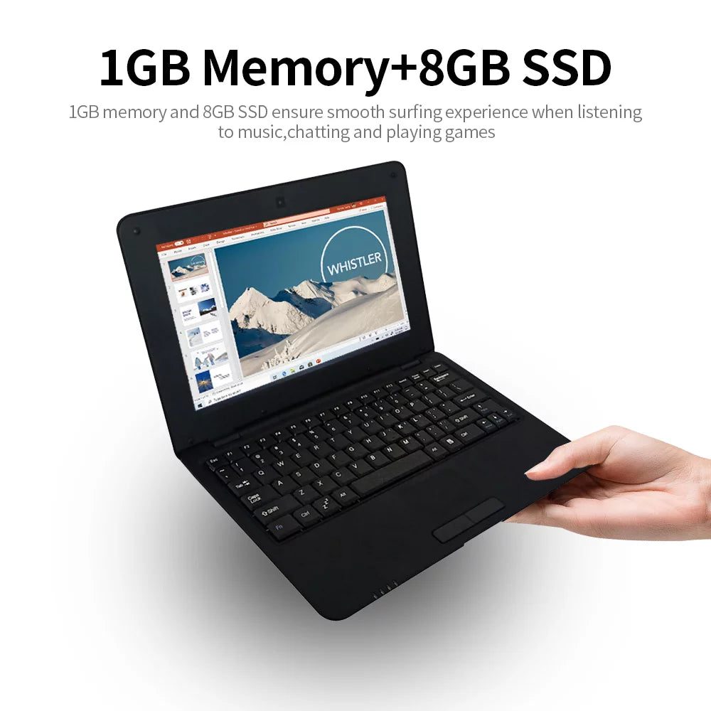 10.1inch Portable Netbook Black Q235