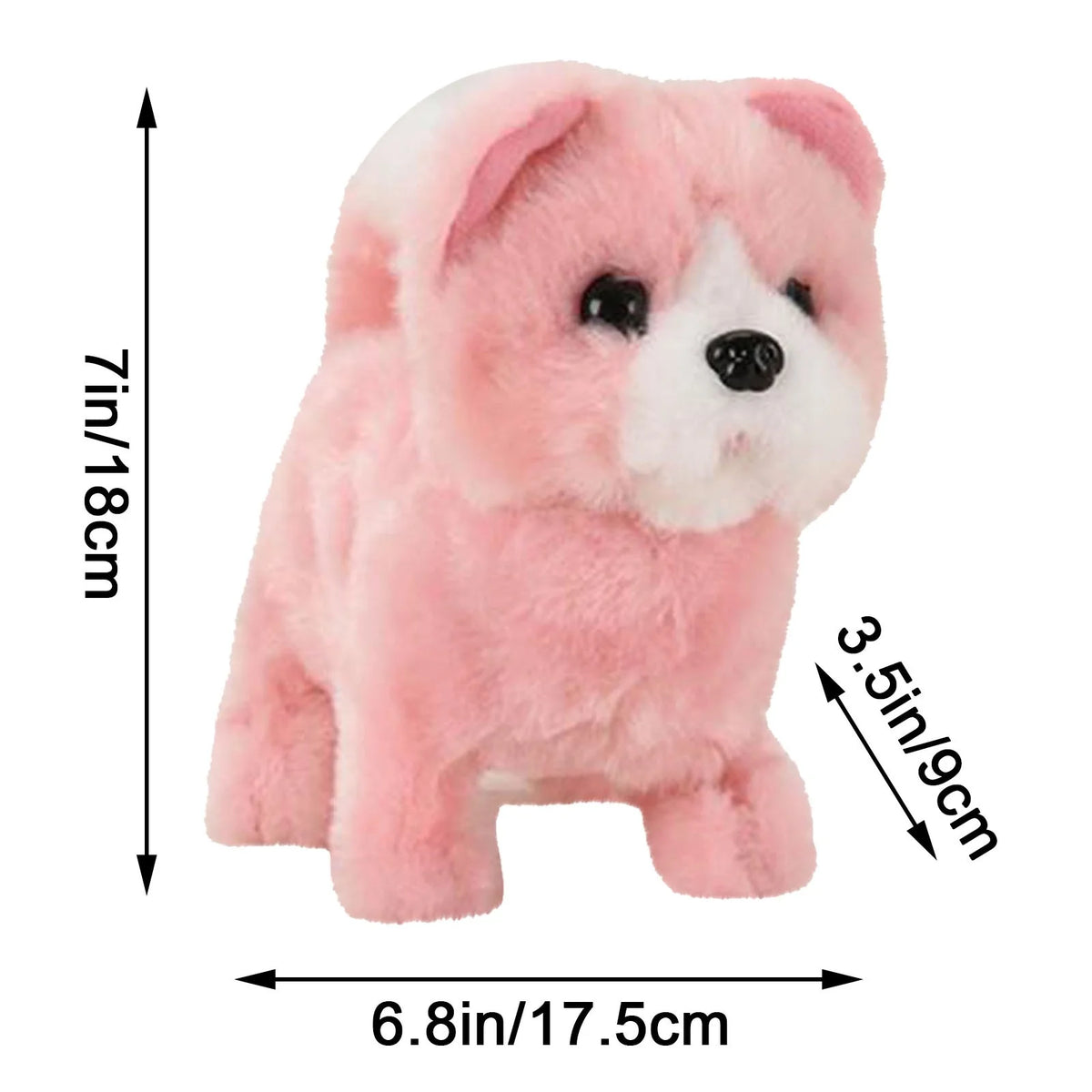 Pink Simulation Plush Dog Toy P661113