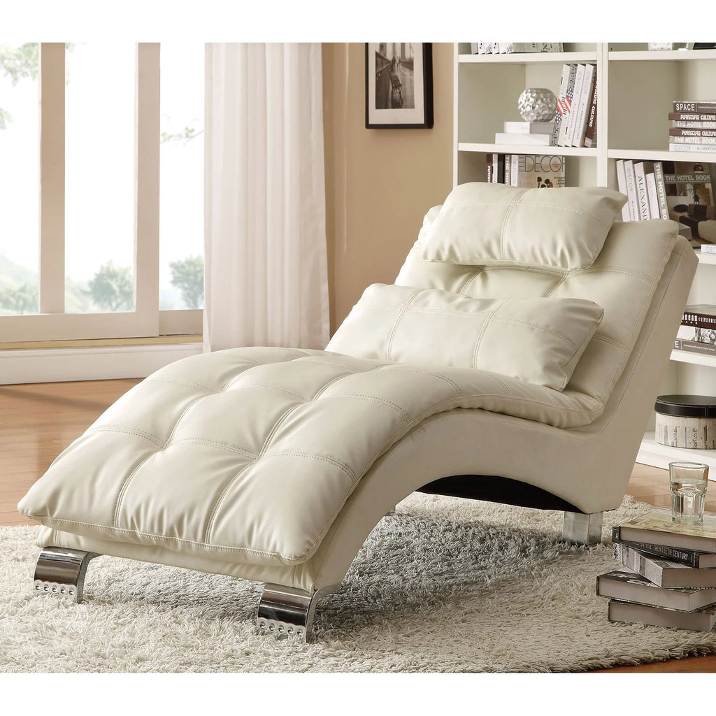 White Upholstered Chaise V522997