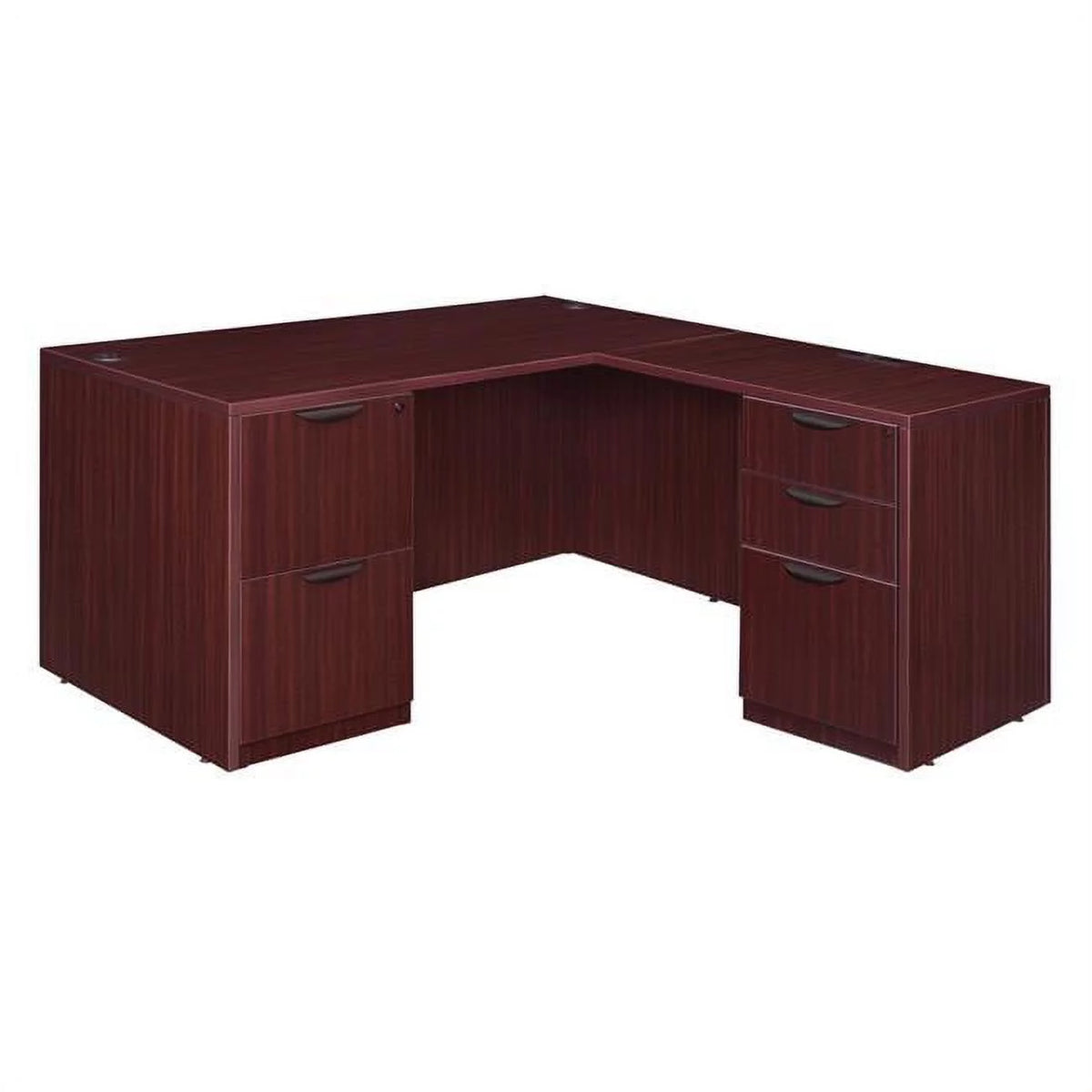 66 in. Mahogany L-Desk with Return G211728