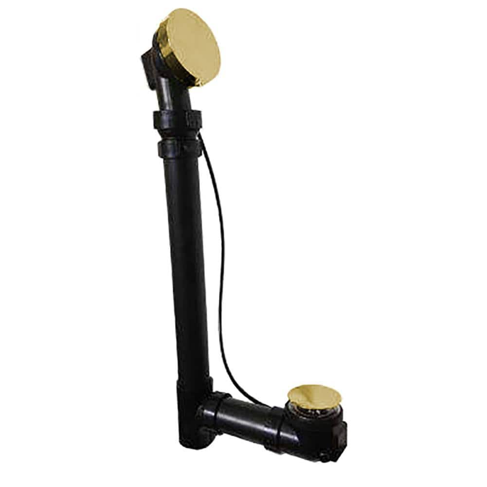 1.5-in Polished Brass Cable Drive Drain with PVC in Copper T77561