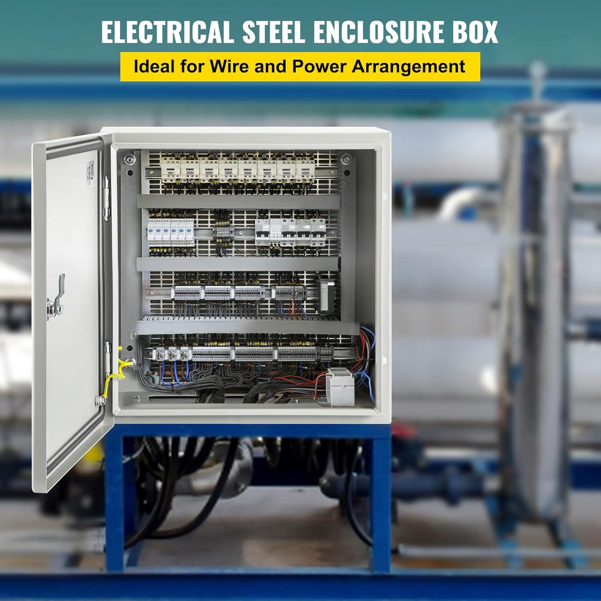 16 x 16 x 8 Inches Wall Mounted Waterproof Mild Steel Electrical Enclosure R340420