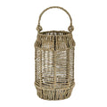 Seagrass Rope Wrapped Candle Lantern Q755