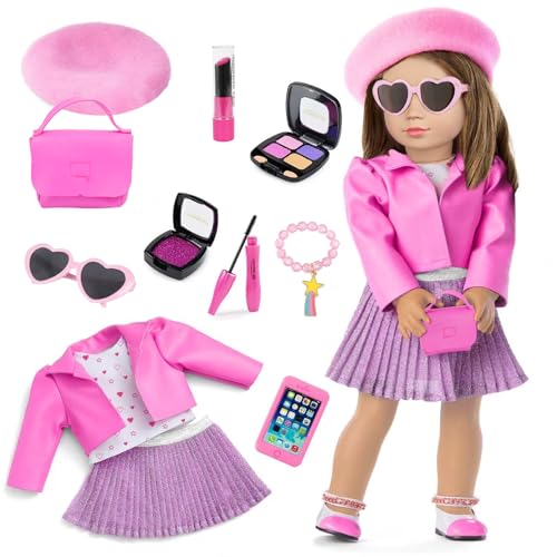 18 Inch Doll Makeup Accessories and Clothes Tote Bag Set R509922