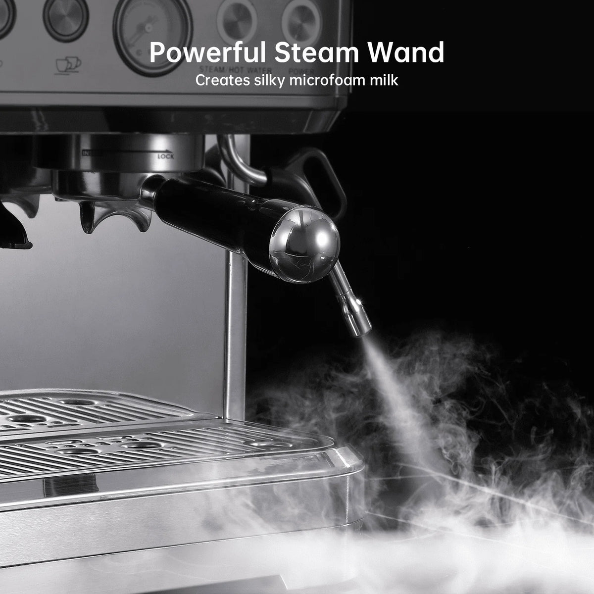 15 Bar Automatic Espresso Machine with Milk Frother and Grinder G857804
