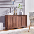 Brown Wood Buffet Table Sideboard Cabinet F8639