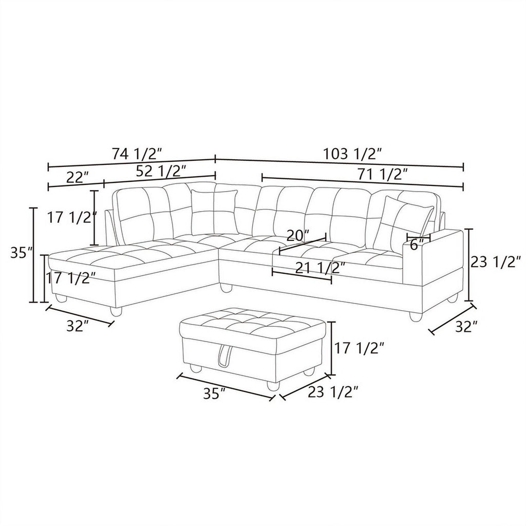 Red Raspberry Microfiber Faux Leather Sofa Set I942