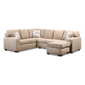 Taupe Corner Sectional with Right Facing Chaise E72656