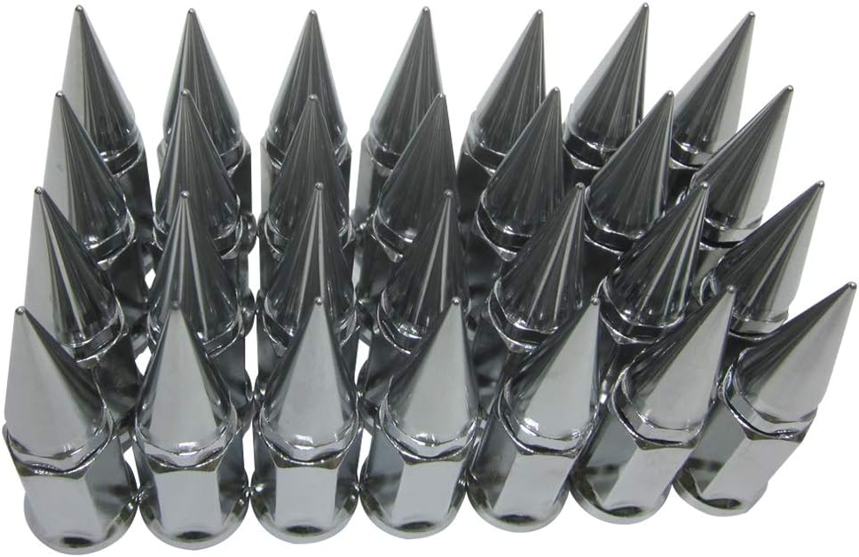 32 pc Extended Spike Lug Nut M12x1.5 Conical Seat Hex 3/4 W824