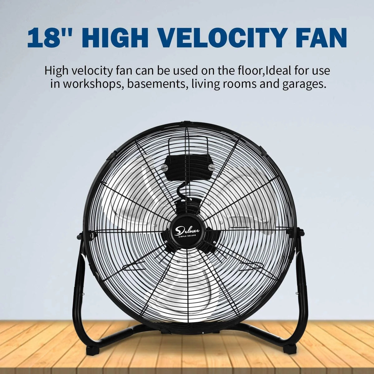 12 inch 1800 CFM 3-Speed Metal Floor Fan V1032